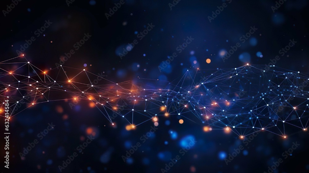 Fototapeta premium Abstract and technical AI technology