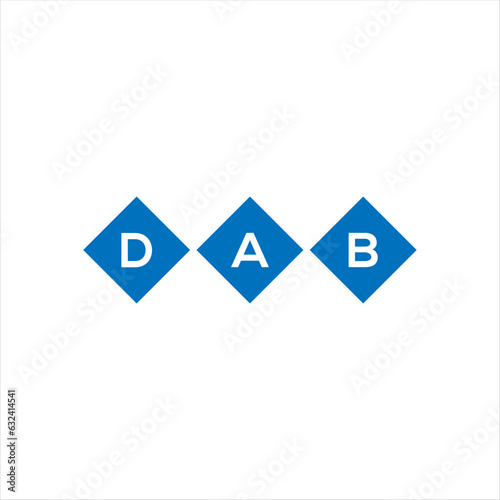 Fototapeta Naklejka Na Ścianę i Meble -  DAB letter technology logo design on white background. DAB creative initials letter IT logo concept. DAB setting shape design
