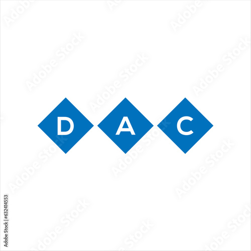 Fototapeta Naklejka Na Ścianę i Meble -  DAC letter technology logo design on white background. DAC creative initials letter IT logo concept. DAC setting shape design
