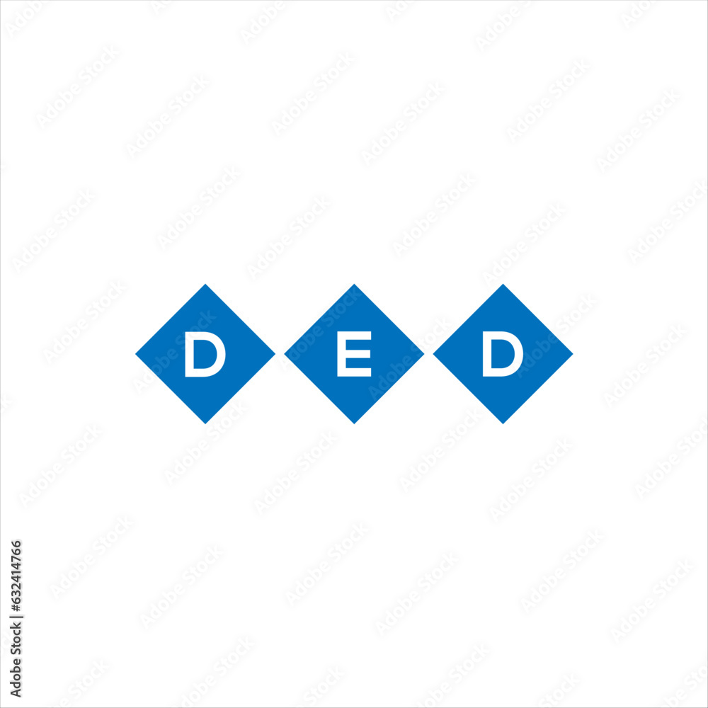 DED letter technology logo design on white background. DED creative initials letter IT logo concept. DED setting shape design
