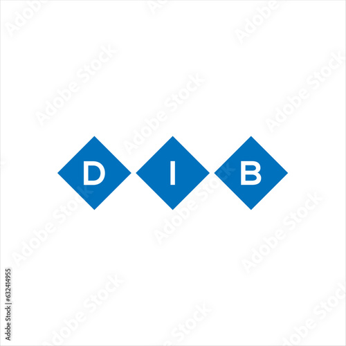 Fototapeta Naklejka Na Ścianę i Meble -  DIB letter technology logo design on white background. DIB creative initials letter IT logo concept. DIB setting shape design
