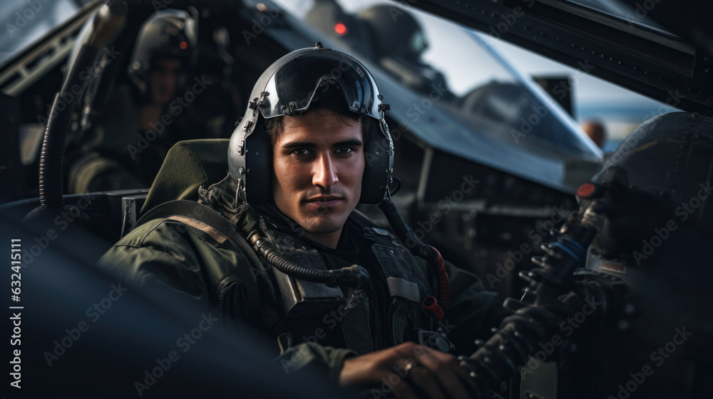 Fighter Pilot in Flight Fighter Pilot in Flight