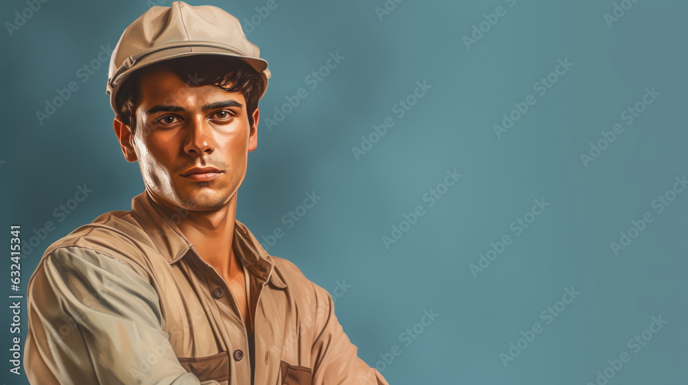 The labor worker portrait