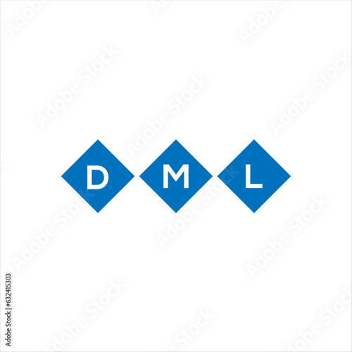 DML letter technology logo design on white background. DML creative initials letter IT logo concept. DML setting shape design 