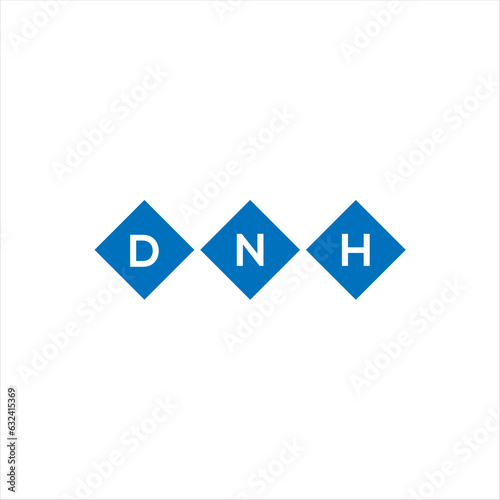 DNH letter technology logo design on white background. DNH creative initials letter IT logo concept. DNH setting shape design 