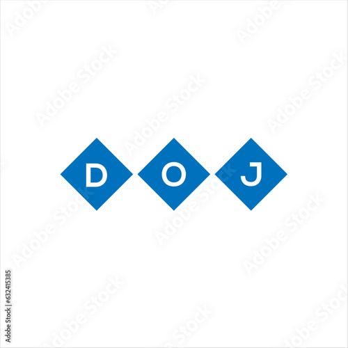DOJ letter technology logo design on white background. DOJ creative initials letter IT logo concept. DOJ setting shape design 