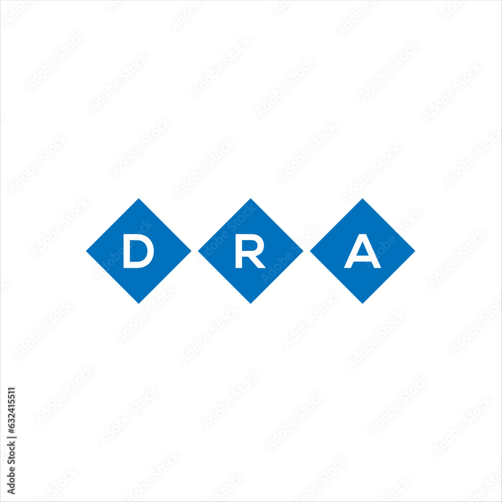 DRA letter technology logo design on white background. DRA creative initials letter IT logo concept. DRA setting shape design
