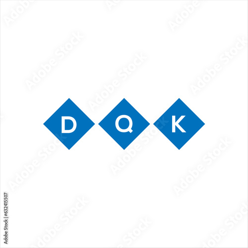Fototapeta Naklejka Na Ścianę i Meble -  DQK letter technology logo design on white background. DQK creative initials letter IT logo concept. DQK setting shape design
