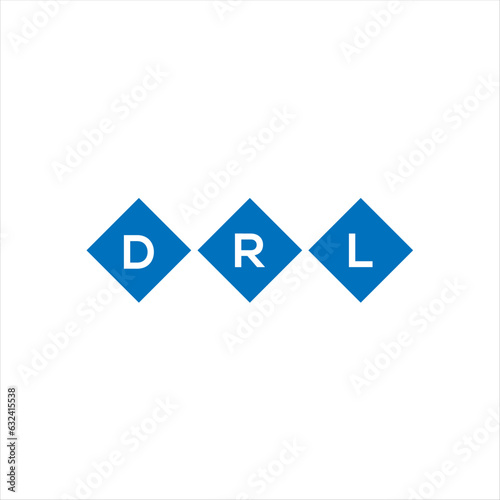 DRL letter technology logo design on white background. DRL creative initials letter IT logo concept. DRL setting shape design 