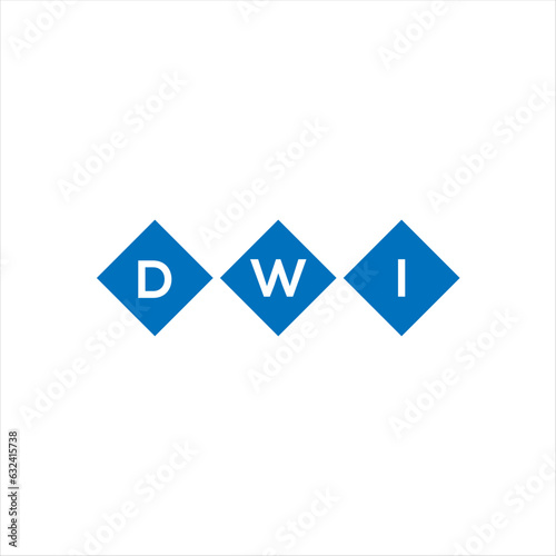 DWI letter technology logo design on white background. DWI creative initials letter IT logo concept. DWI setting shape design 