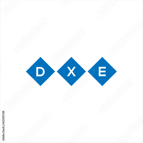 DXE letter technology logo design on white background. DXE creative initials letter IT logo concept. DXE setting shape design
 photo