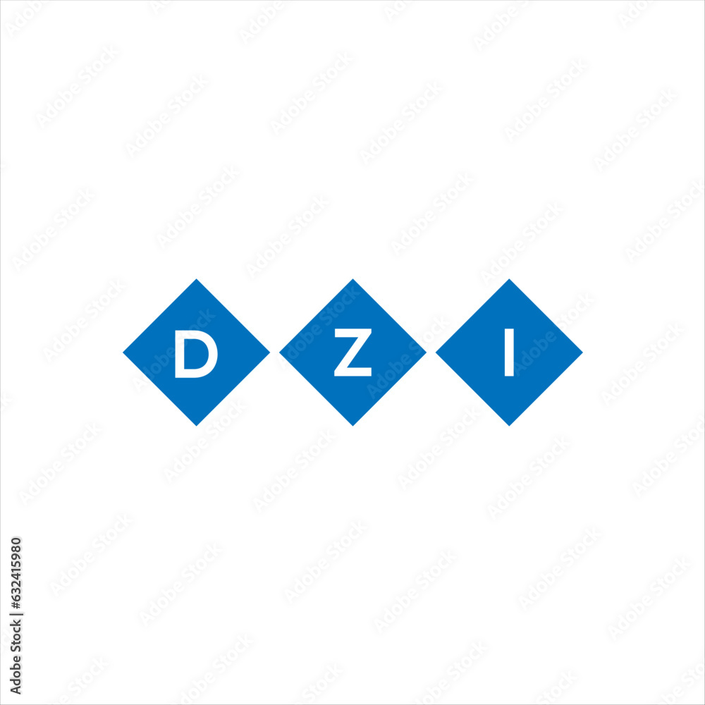 DZI letter technology logo design on white background. DZI creative initials letter IT logo concept. DZI setting shape design
