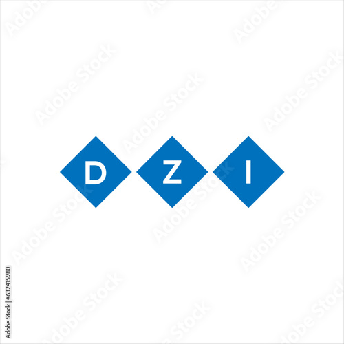 DZI letter technology logo design on white background. DZI creative initials letter IT logo concept. DZI setting shape design 