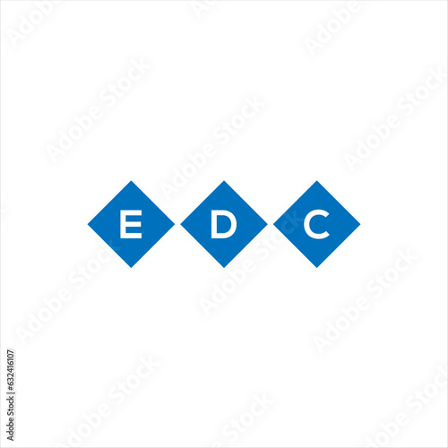 EDC letter technology logo design on white background. EDC creative initials letter IT logo concept. EDC setting shape design 