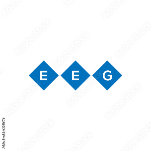 EEG letter technology logo design on white background. EEG creative initials letter IT logo concept. EEG setting shape design 
