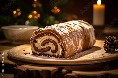 A Yule log or bûche de Noël is a traditional Christmas cake, often served as a dessert near Christmas, especially in France, Belgium, Luxembourg, Switzerland, Vietnam, and Quebec, Canada