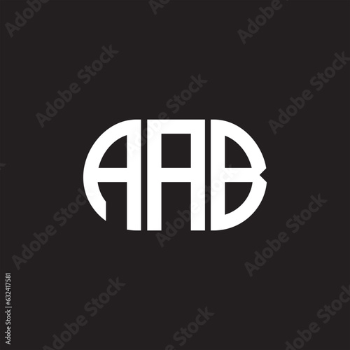 AAB letter technology logo design on black background. AAB creative initials letter IT logo concept. AAB setting shape design 