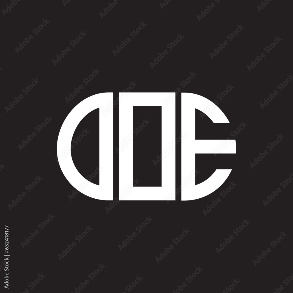 OOE letter technology logo design on black background. OOE creative initials letter IT logo concept. OOE setting shape design
