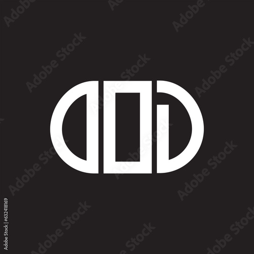 OOD letter technology logo design on black background. OOD creative initials letter IT logo concept. OOD setting shape design
 photo