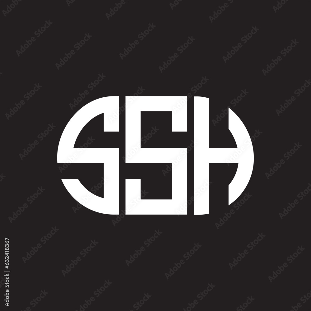 SSH letter technology logo design on black background. SSH creative initials letter IT logo concept. SSH setting shape design
SSH letter technology logo design on black background. SSH creative initials letter IT logo concept. SSH setting shape design