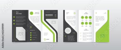 Modern Green Business Trifold Brochure