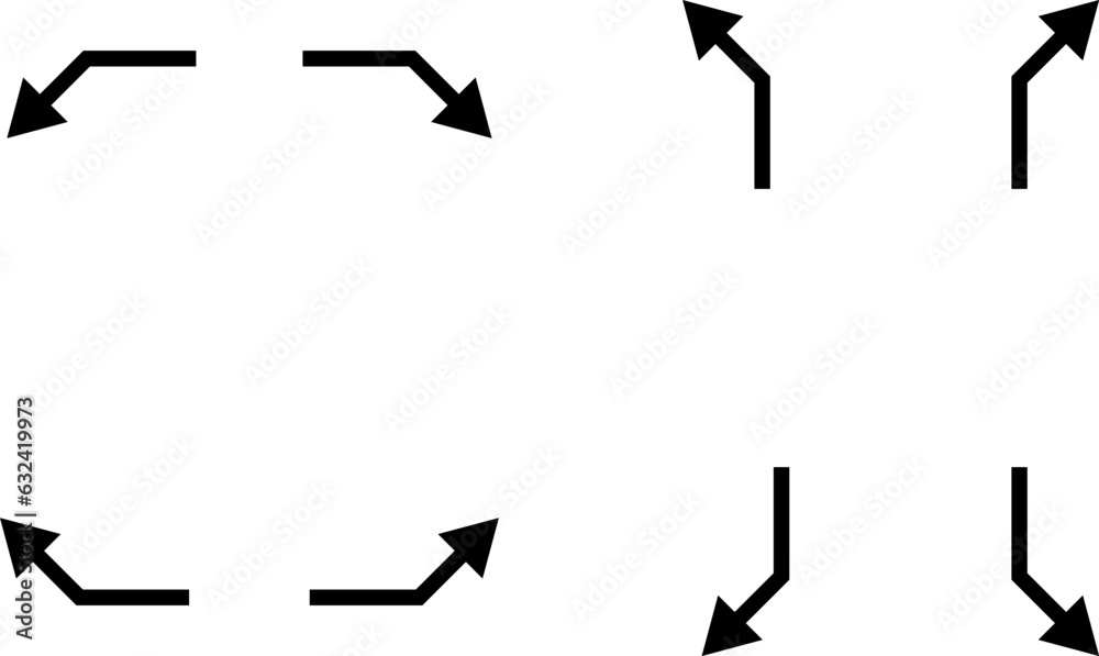Arrows icons. Big set of line vector arrow icons isolated on white background Arrows icons. Big set of line vector arrow icons isolated on white background