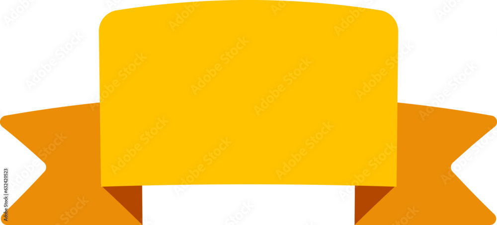 Vector yellow ribbon banner with place for text Vector yellow ribbon banner with place for text