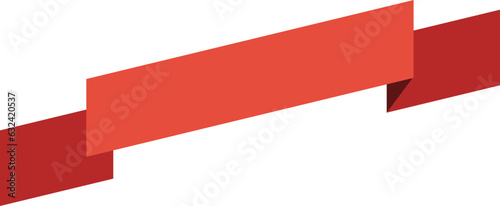 Vector red ribbon banner with place for text