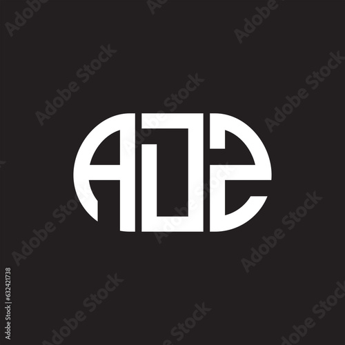 AJZ letter technology logo design on black background. AJZ creative initials letter IT logo concept. AJZ setting shape design
 photo