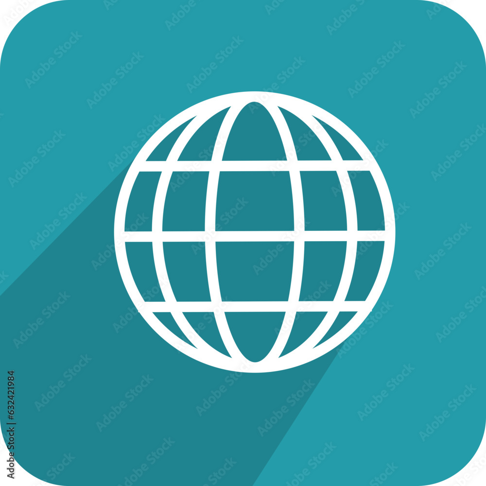 Vector global world icon, symbol logo template on button Vector global world icon, symbol logo template on button