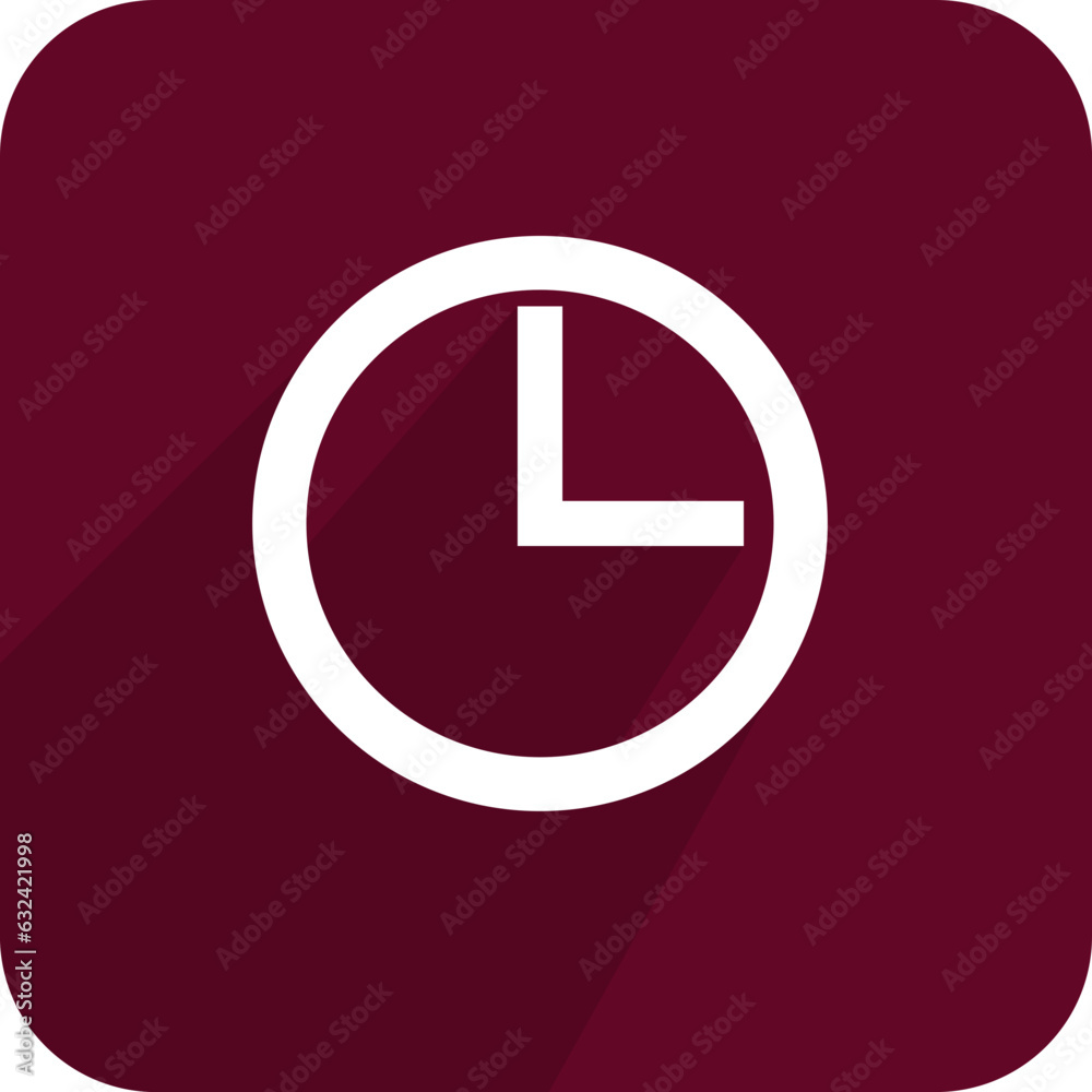 Vector clock icon, symbol logo template on button Vector clock icon, symbol logo template on button