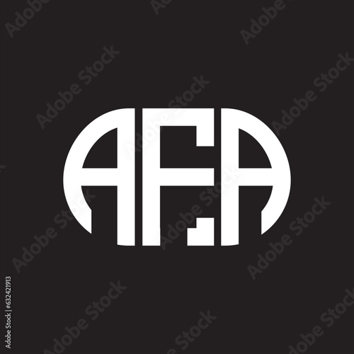 AFA letter technology logo design on black background. AFA creative initials letter IT logo concept. AFA setting shape design 