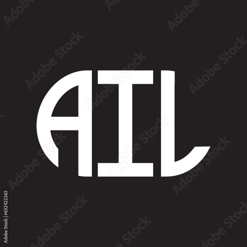 AIL letter technology logo design on black background. AIL creative initials letter IT logo concept. AIL setting shape design
