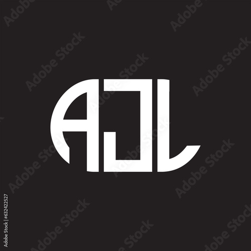 AJL letter technology logo design on black background. AJL creative initials letter IT logo concept. AJL setting shape design
 photo