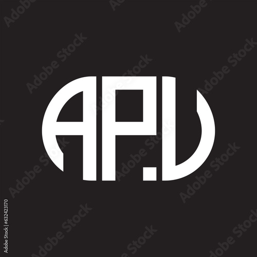 APD letter technology logo design on black background. APD creative initials letter IT logo concept. APD setting shape design
 photo