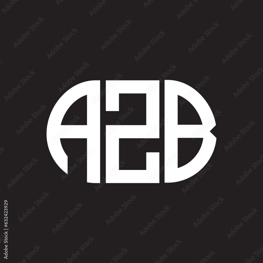 Obraz premium AZB letter logo design on white background. AZB creative initials letter logo concept. AZB letter design. 