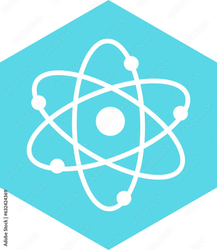 Vector blue icons, signs and symbols in science flat design Vector blue icons, signs and symbols in science flat design