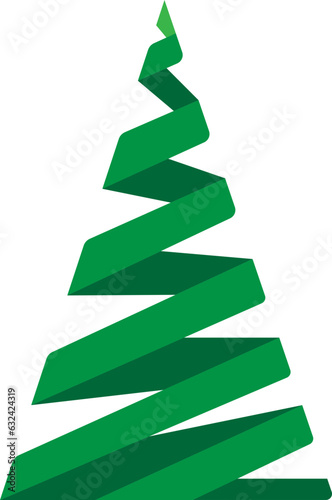 Vector geometric green christmas tree