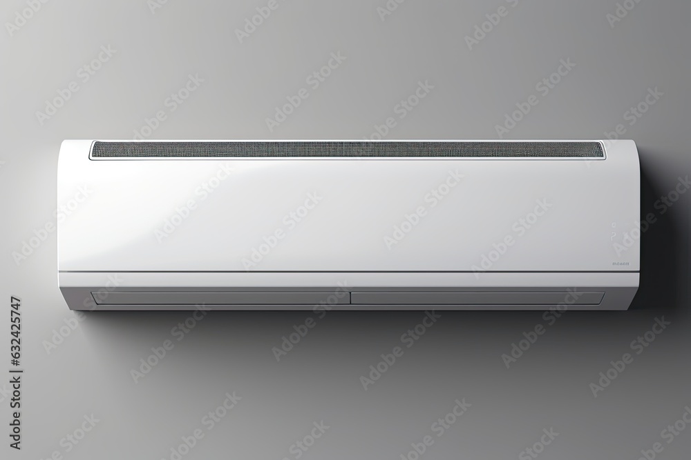 Air conditioner isolated on grey background Air conditioner isolated on grey background