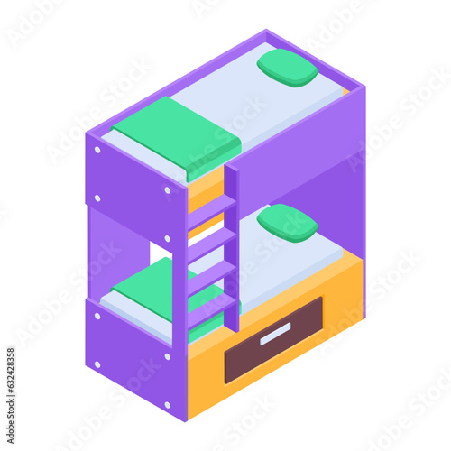 Pack of Modern Bedrooms Isometric Icons  


