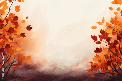 Realistic Autumn Background  Embrace the Season s Beauty Created with Generative AI