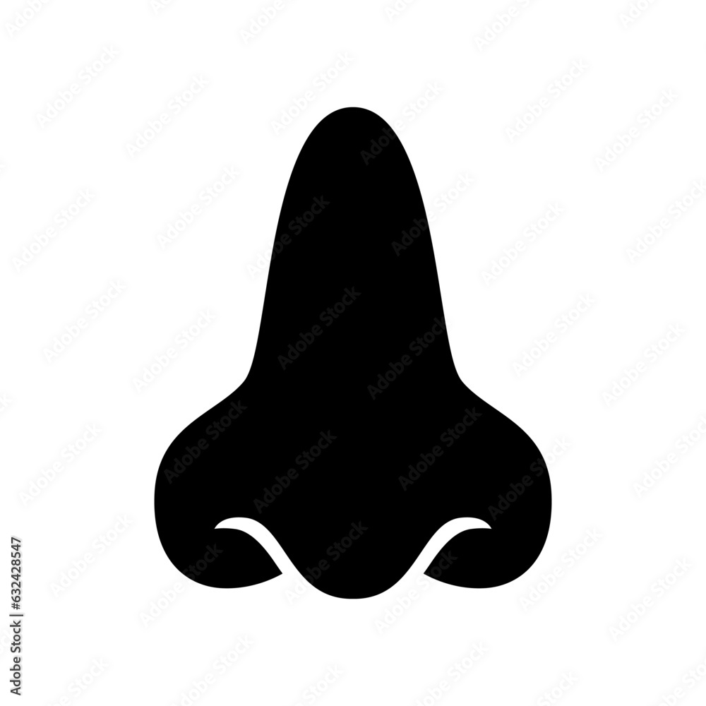 Nose icon vector on trendy style for design and print Nose icon vector on trendy style for design and print