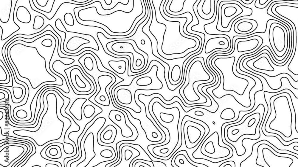 Abstract moving topographic map lines. Video animation. Abstract moving topographic map lines. Video animation.