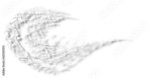 Translucent rounded corner framing with completely colorless sketch strokes and squiggles and their smoky semi-gauzy shadows. On a transparent background.