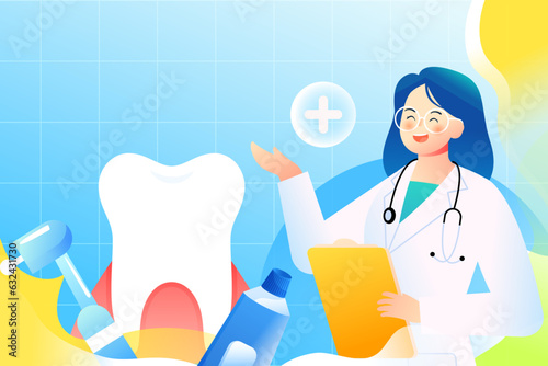National tooth love day, protect teeth, world dentist day, dental health illustration