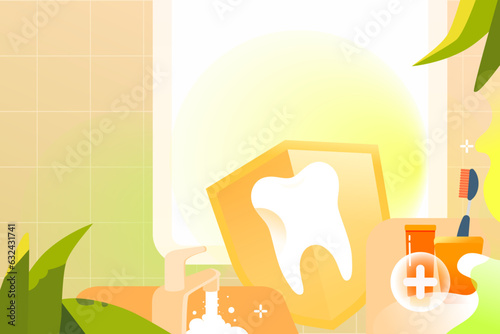 National tooth love day, protect teeth, world dentist day, dental health illustration