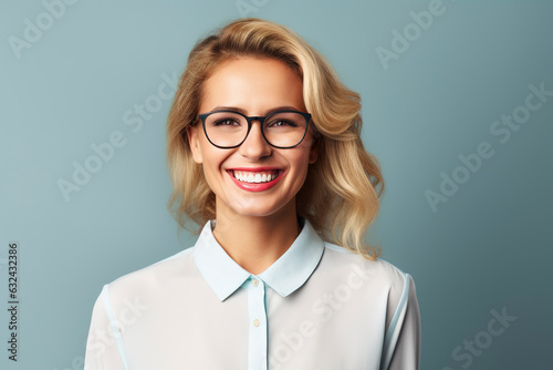 Portrait of smart businesswoman wearing glasses