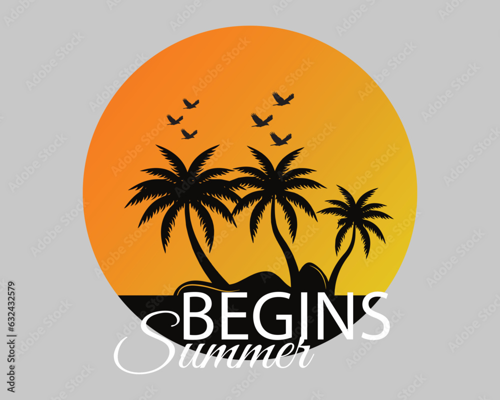 BEGINS SUMMERS T-SHIRT AND POSTER