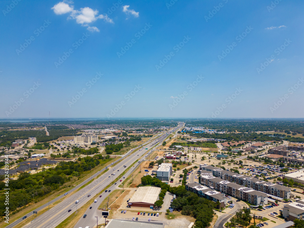 Aerial photo iInterstate 35 Denton Texas