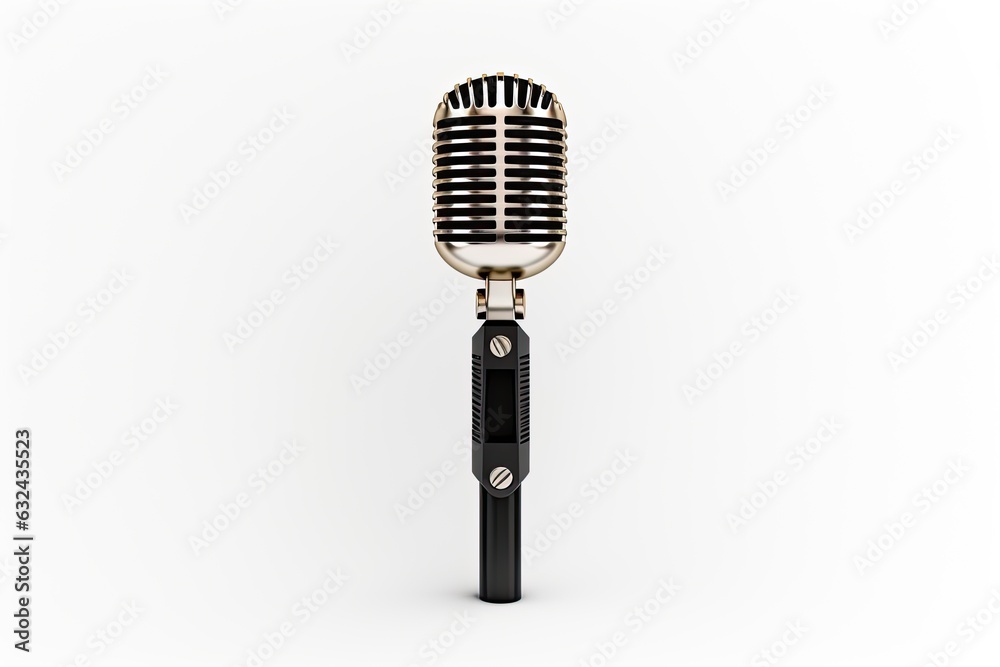 Fototapeta premium Microphone on a white background